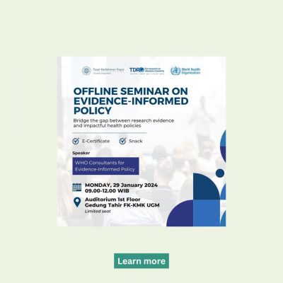 Seminar on Advancing Evidence-Informed Policy in Southeast Asia Region (ADVISE)