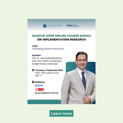 Translating Evidence into Policy | Prof. dr. Yodi Mahendradhata, M.Sc, Ph.D, FRSPH